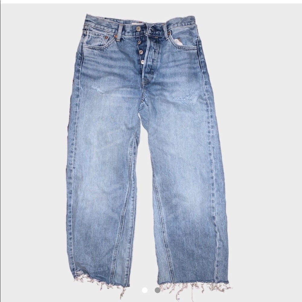 High Waisted Wide Leg Levi’s Jeans